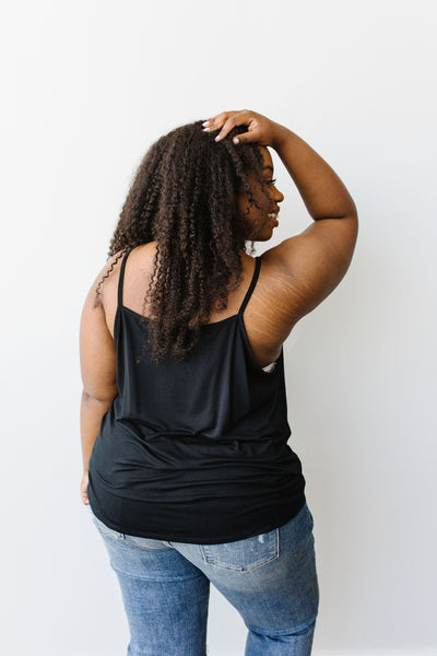 Simply Twisted Tank In Black