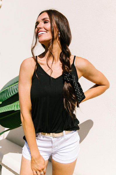 Simply Twisted Tank In Black