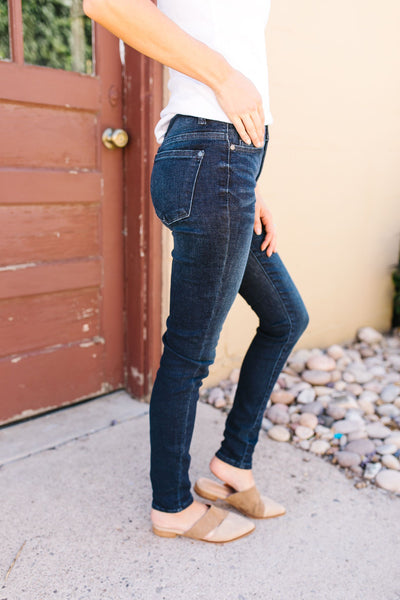 Sleek And Sophisticated Dark Wash Jeans