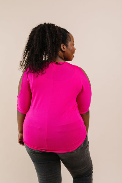 Split The Check Top In Fuchsia