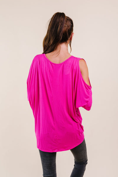 Split The Check Top In Fuchsia