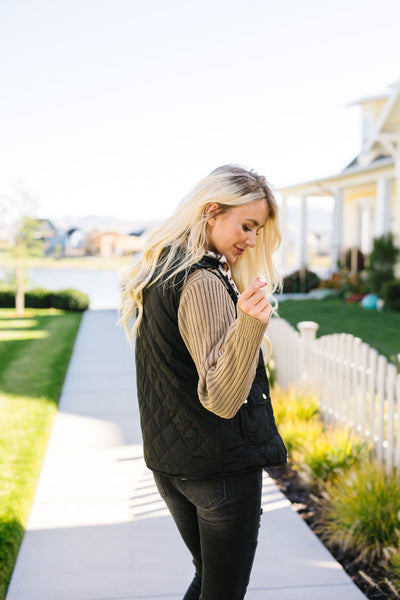 Spotted Fleece Lined Reversible Vest