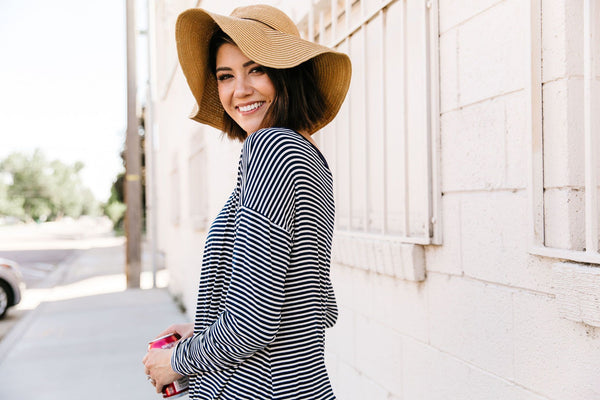 Stephanie Striped Tie-Front Top