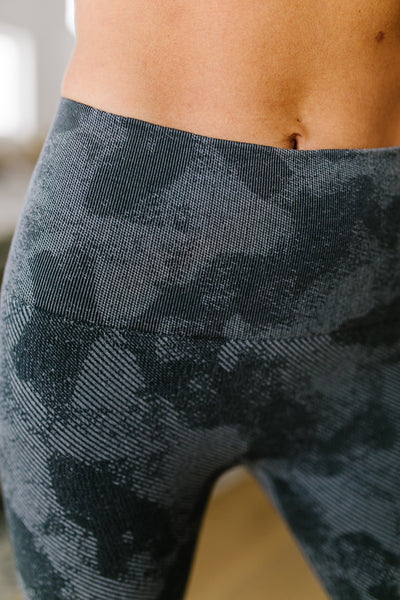 Striped Camo Athletic Leggings