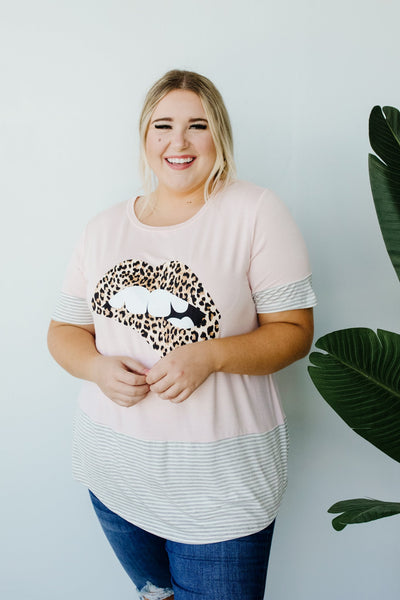 Stripes & Lips Top