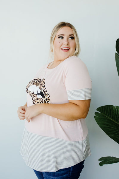 Stripes & Lips Top