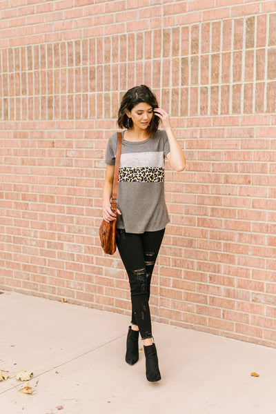 Stripes + Spots Color Block Top