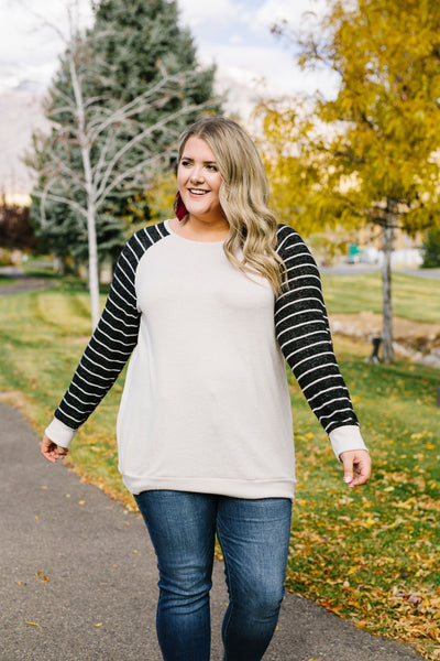 Suede Elbow Patch Raglan Sleeve Top