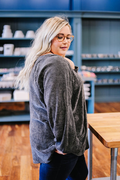 Sumptuously Soft Charcoal Top