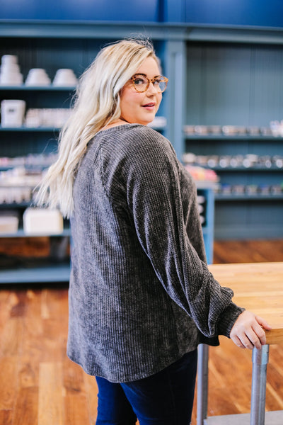 Sumptuously Soft Charcoal Top