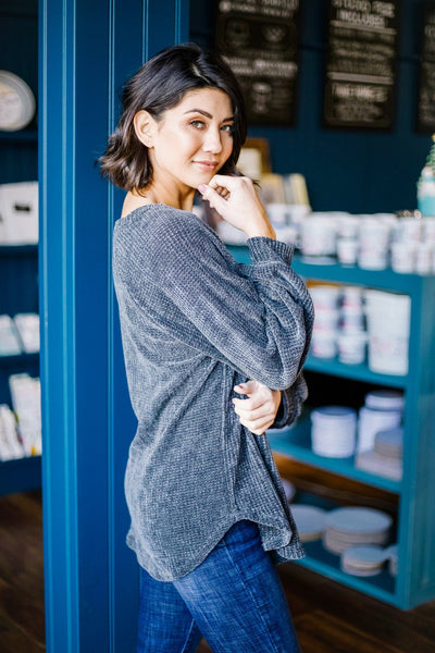 Sumptuously Soft Charcoal Top