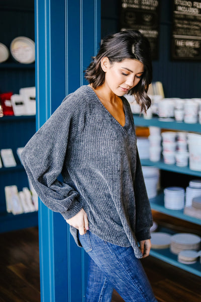 Sumptuously Soft Charcoal Top