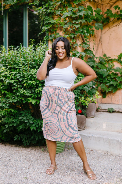 Swirl Power Drawstring Skirt