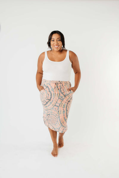 Swirl Power Drawstring Skirt