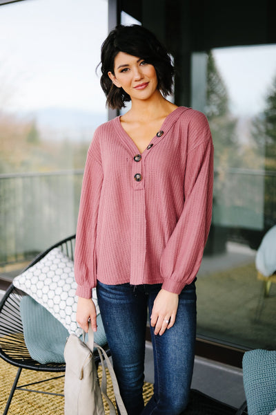 The Ashley Top in Mauve