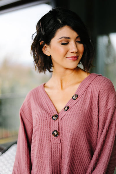 The Ashley Top in Mauve