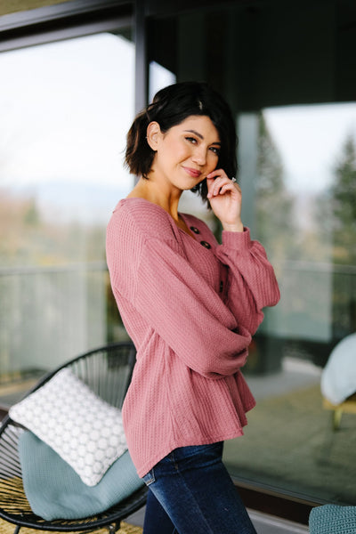 The Ashley Top in Mauve