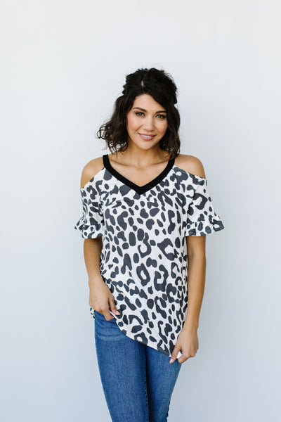 To The Moon Cold Shoulder Top