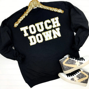 PREORDER: Touchdown Patch Sweatshirt in Black