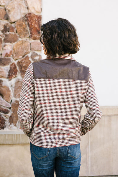 Upper Crust Houndstooth Moto Jacket