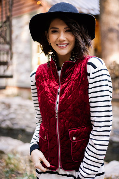 Velvet Luxury Quilted Vest