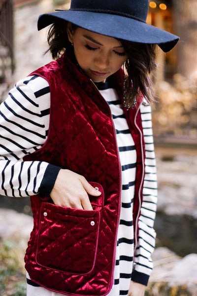 Velvet Luxury Quilted Vest