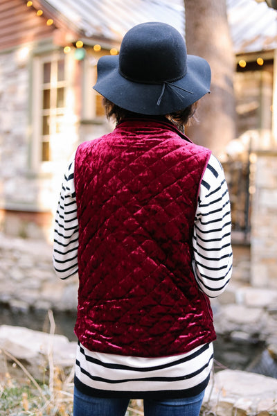 Velvet Luxury Quilted Vest