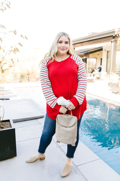 Well-Red Raglan Top