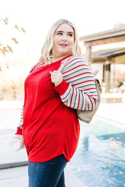 Well-Red Raglan Top