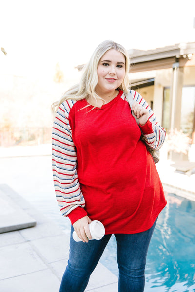 Well-Red Raglan Top