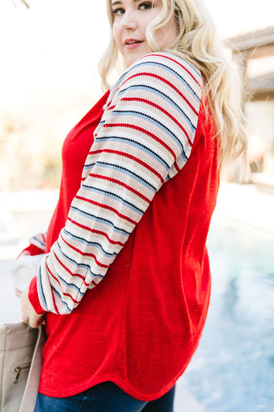 Well-Red Raglan Top