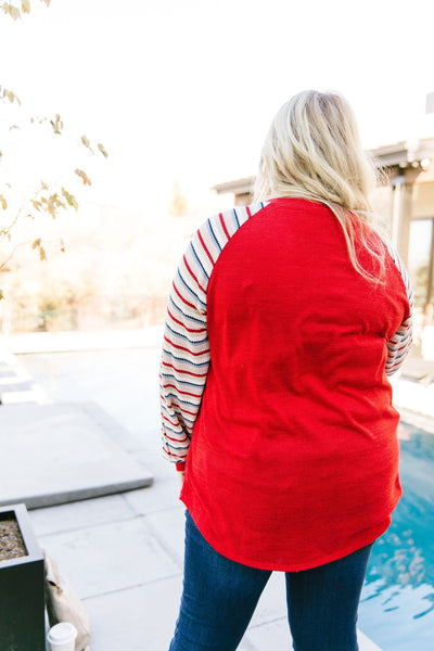 Well-Red Raglan Top