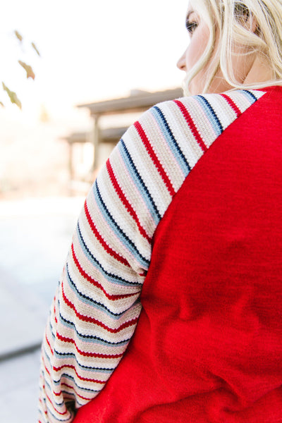 Well-Red Raglan Top