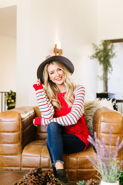 Well-Red Raglan Top