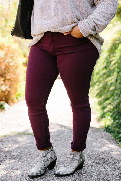 Wine And Dine Colored Jeans