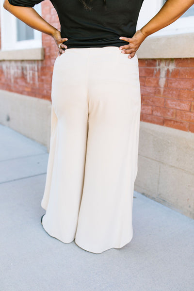 Wrap Fall Up Tie Front Pants In Sand